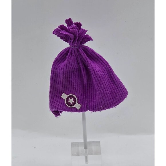 Liv Katie Purple Ribbed Doll Beanie Hat - Picture 1 of 5
